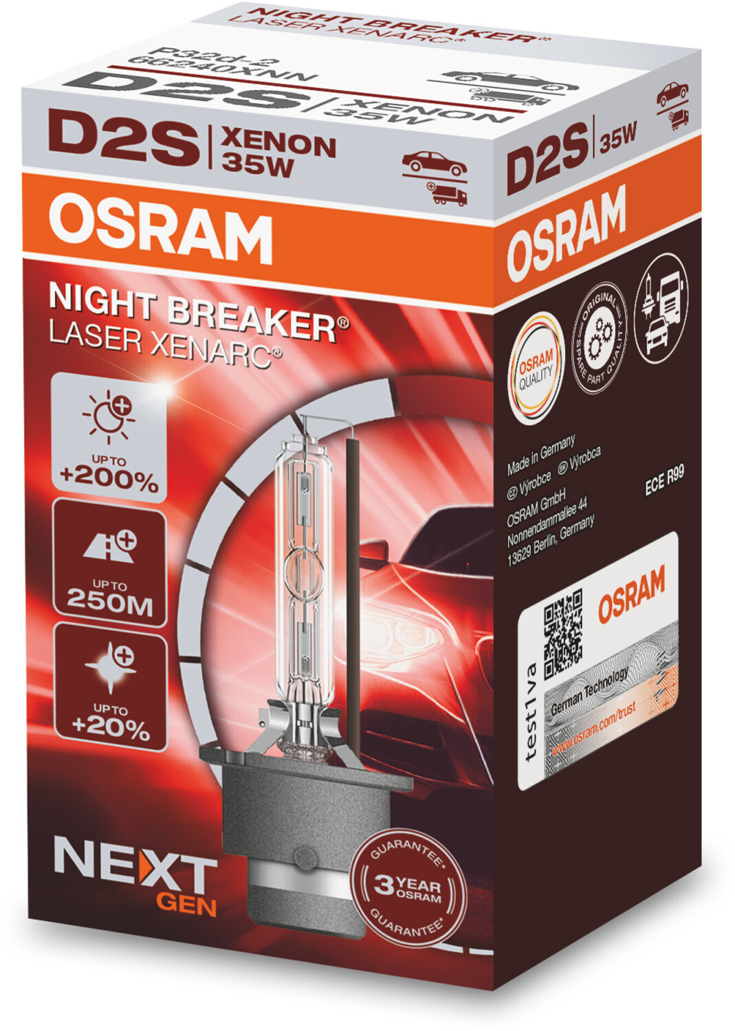 66240XNN OSRAM XENARC NIGHT BREAKER LASER next Generation D2S 85V 35W  Glühlampe, Fernscheinwerfer