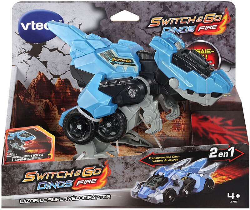 VTech - Switch & Go Dinos Lanceur, Dinosaure Sonore Warrior, Super