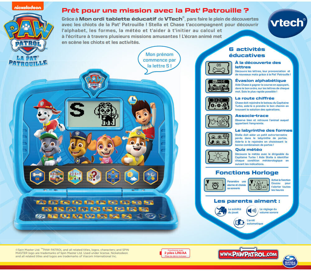 VTech - Pat Patrouille - Mon livre-jeu éducatif …