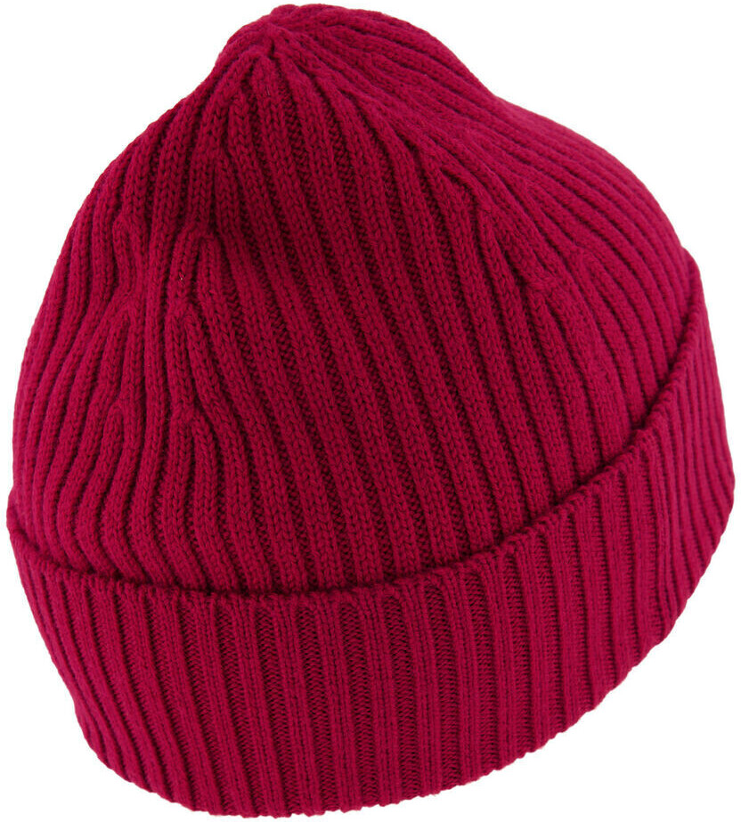 Bonnet à revers en laine bordeaux avec logo brodé à l'avant LACOSTE  VÊTEMENT - CCV Mode