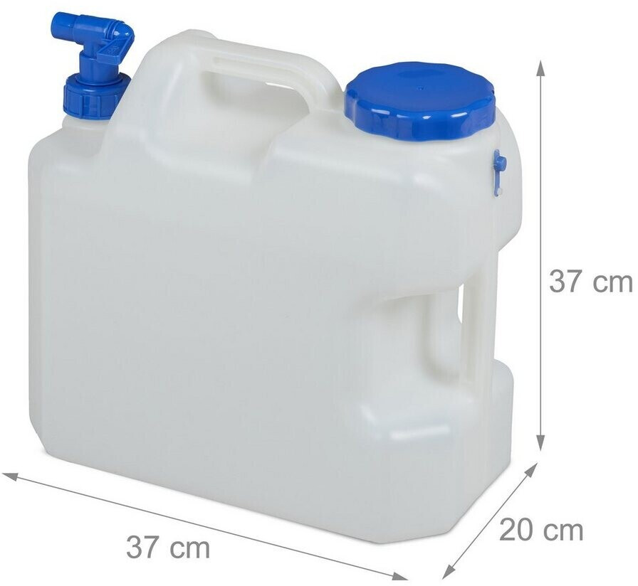 Relaxdays Wasserkanister mit Hahn BPA-frei 18L weiß/blau ab 21,99