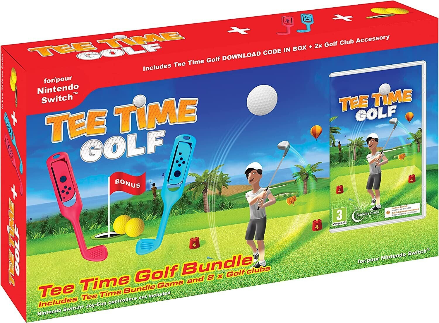 Photos - Game Excalibur  Tee Time Golf: Bundle inclusive 2 Golf Clubs (Switch)
