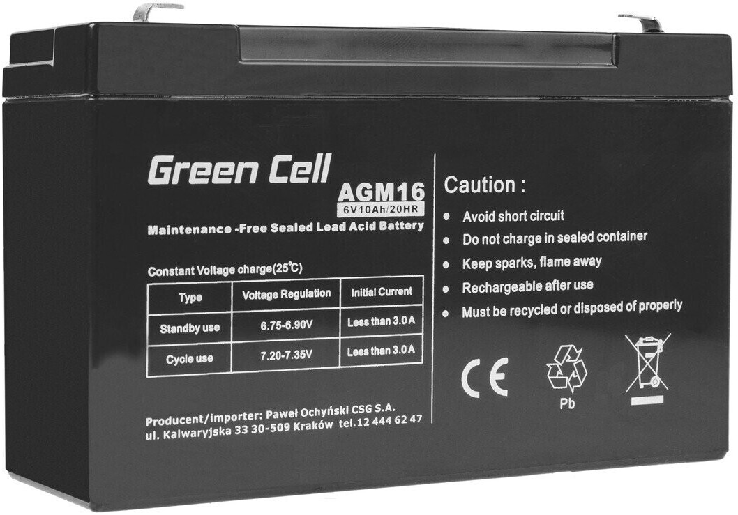 GreenCell 6V 10Ah (AGM16)