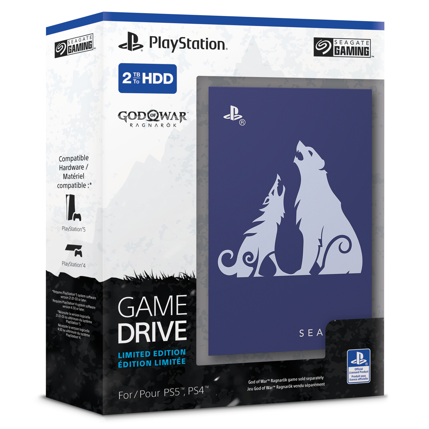 Seagate Game Drive for PlayStation STLV2000200 - God of War Ragnarök  Limited Edition - disque dur - 2 To - externe (portable) - USB 3.0 - pour  Sony PlayStation 4, Sony PlayStation 4 Pro, Sony PlayStation 4 Slim, Sony  PlayStation 5 - Disques durs