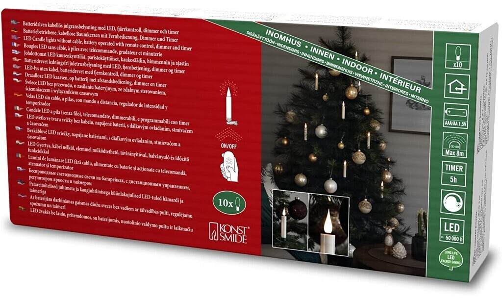 Konstsmide kabellos ab 10er-Set LED-Weihnachtsbaumkette (1912-210) Preisvergleich € bei 37,95 |