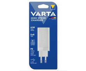 VARTA Caricatore Rapido 65W GaN – 3 Porte USB (2 Type-C E 1 QC 3.0) Per Laptop, Smartphone E Tablet
