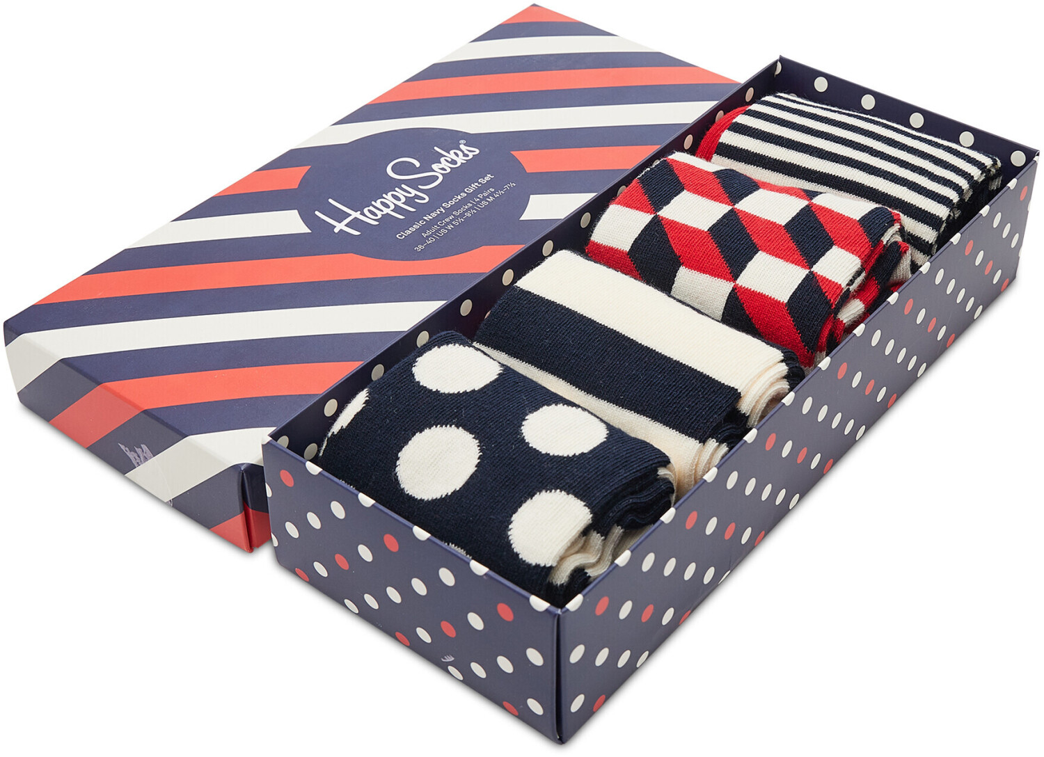 Happy Socks 4 Pack Classic Navy Socks Gift Set XBDO09 6002 au meilleur prix sur idealo