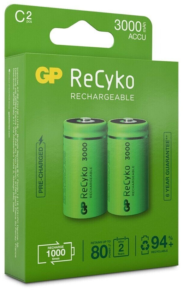 GP ReCyko+ C Rechargeable (3000 mAh) au meilleur prix sur