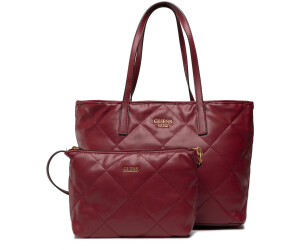 Guess Vikky Quilted Shopper Burgundy