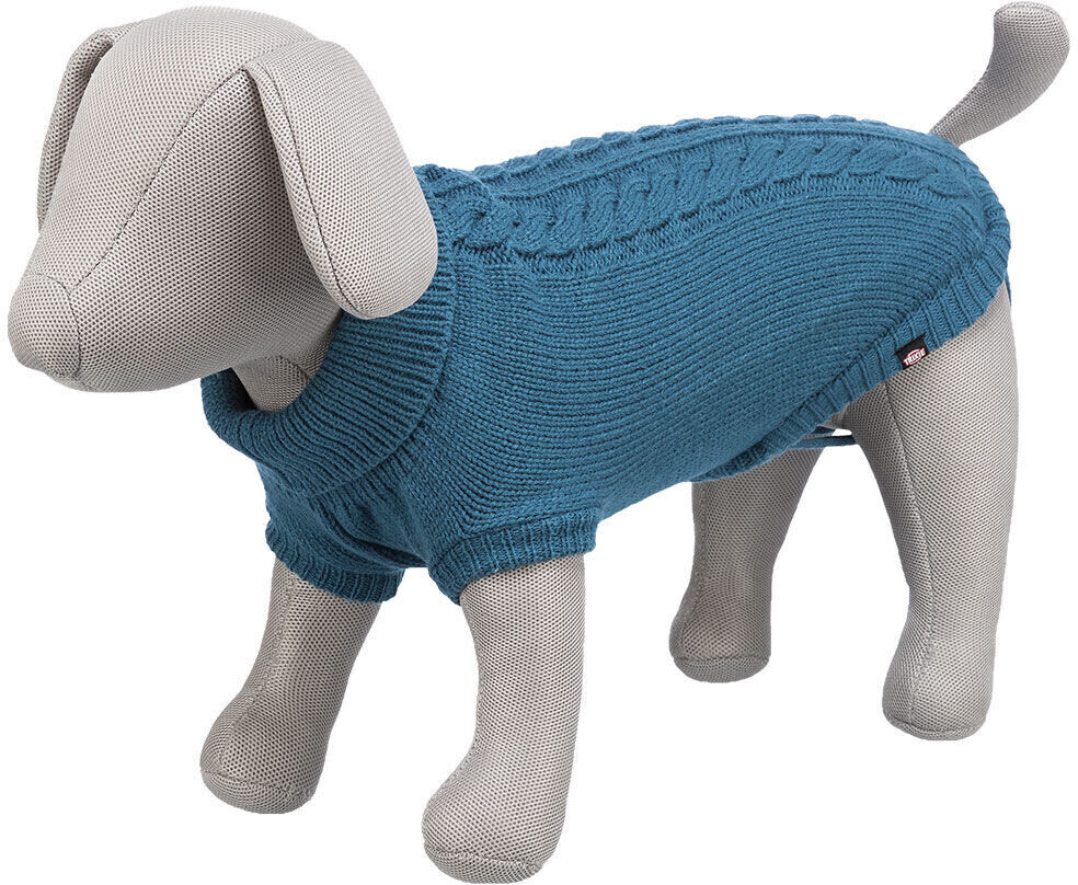 Photos - Dog Clothing Trixie Dog Pullover Kenton Blue L 55cm 