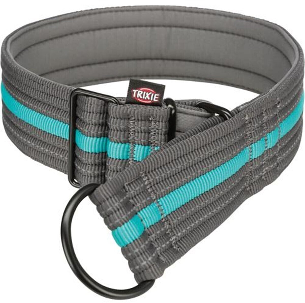 Photos - Collar / Harnesses Trixie Fusion Pull-Stop Collar extra wide S-M graphite/ocean 