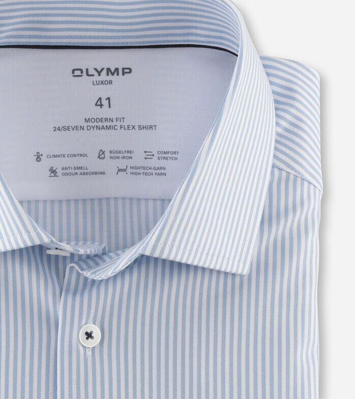 OLYMP Luxor 24/Seven Hemd Modern ab bei bleu 33,59 | Global (12582-24-11) Fit Preisvergleich € Kent