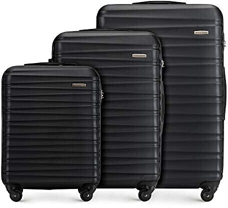 Wittchen Groove Line 4 Wheel Trolley Set 54/67/77 cm (56-3A-31S) black
