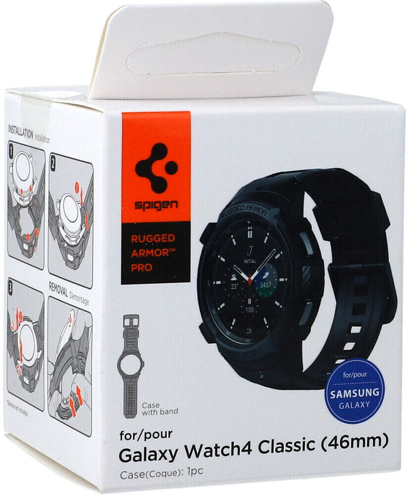 Bracelet SPIGEN Galaxy Watch 4 Classic 46 MM Rugged Armor pro Matte Black  - Shop