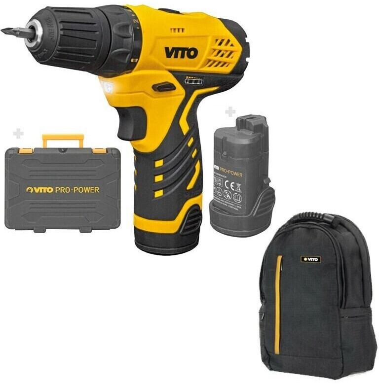Vito VITOPOWER PK5596 (2 x 2 Ah + sac à dos + 6 embouts + malette))