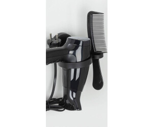 WENKO Static-Loc® Porta Asciugacapelli Osimo – Fissaggio A Ventosa, Senza Trapano, Cromato