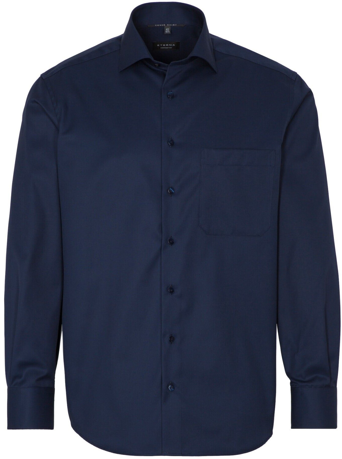 Eterna Comfort Fit Cover Shirt Longsleeve Brusttasche blue (8817-19-E19K)