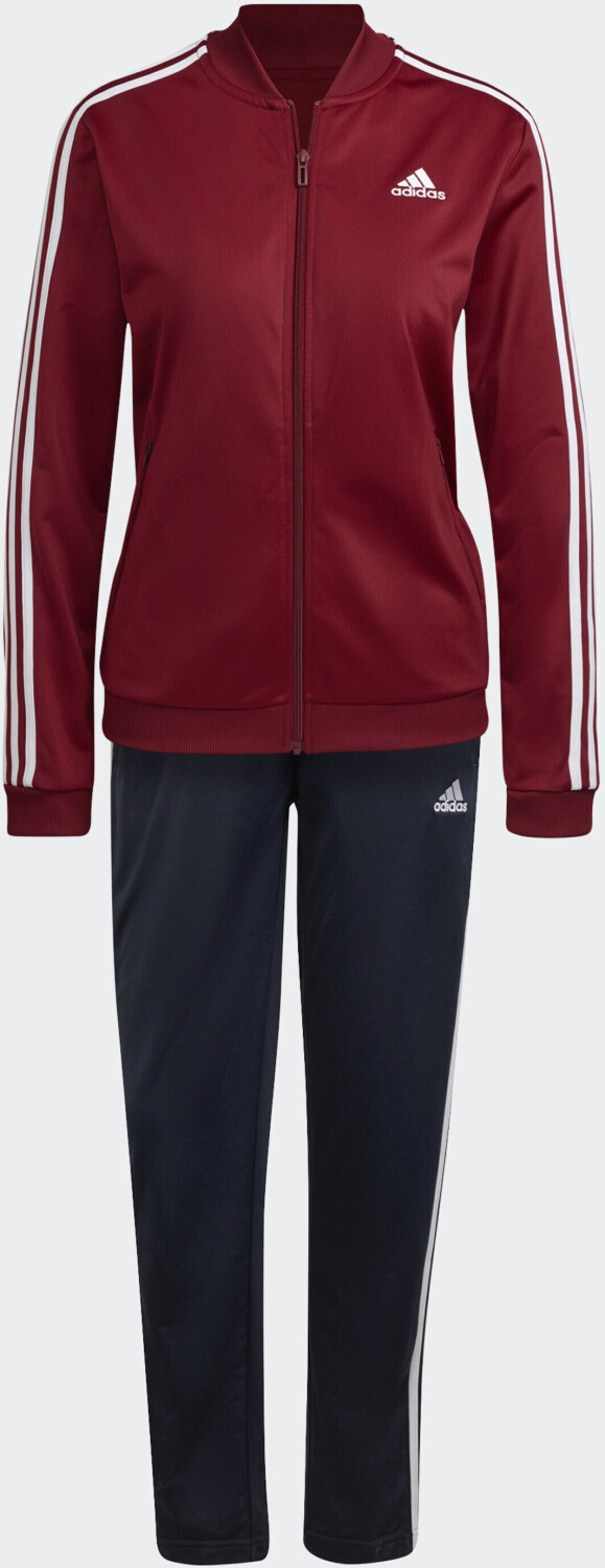 Maroon adidas tracksuit womens hot sale