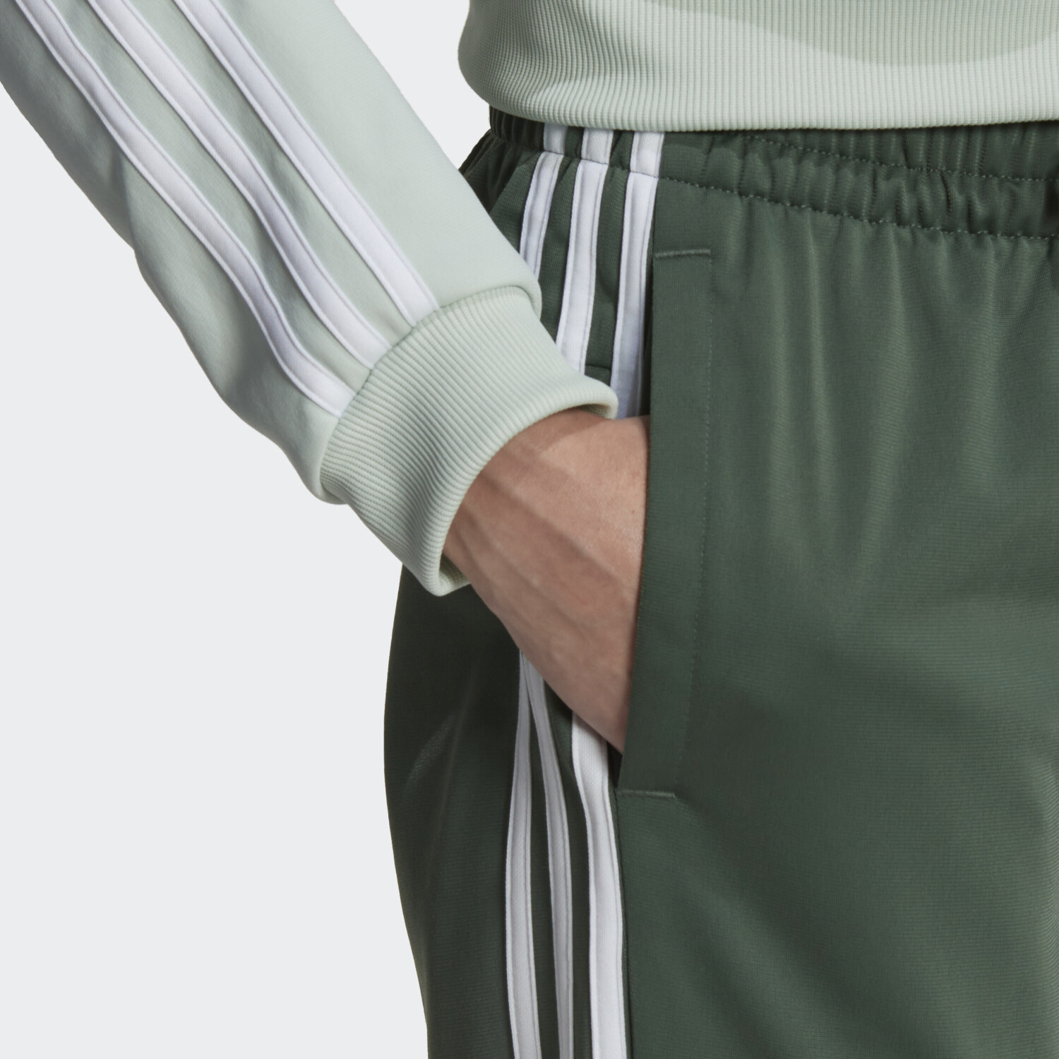 Buy Adidas Essentials 3 Stripes Tracksuit Women green oxid line