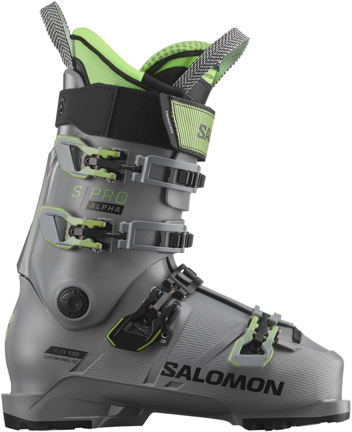 Photos - Ski Boots Salomon S/Pro Alpha 120 steel grey/neon green  (2023)