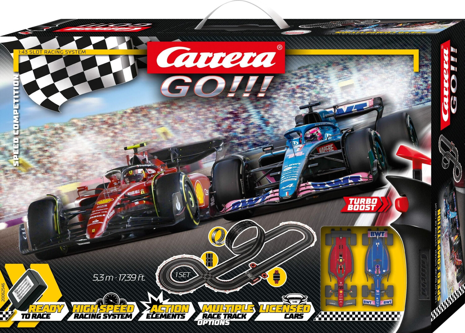 Carrera Go!!! Circuito de carreras y coche Hot Wheels 4,9 m