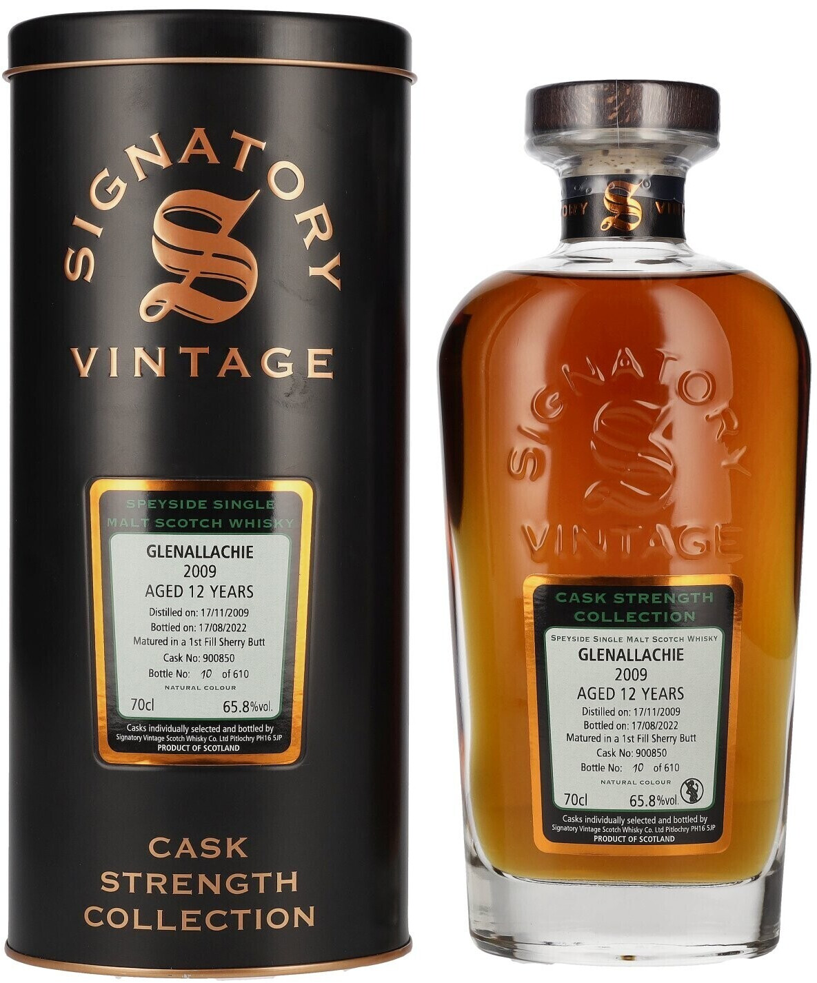 Signatory Vintage GlenAllachie Cask Strength Collection Single Malt 12 Years 0,7l 65.8%