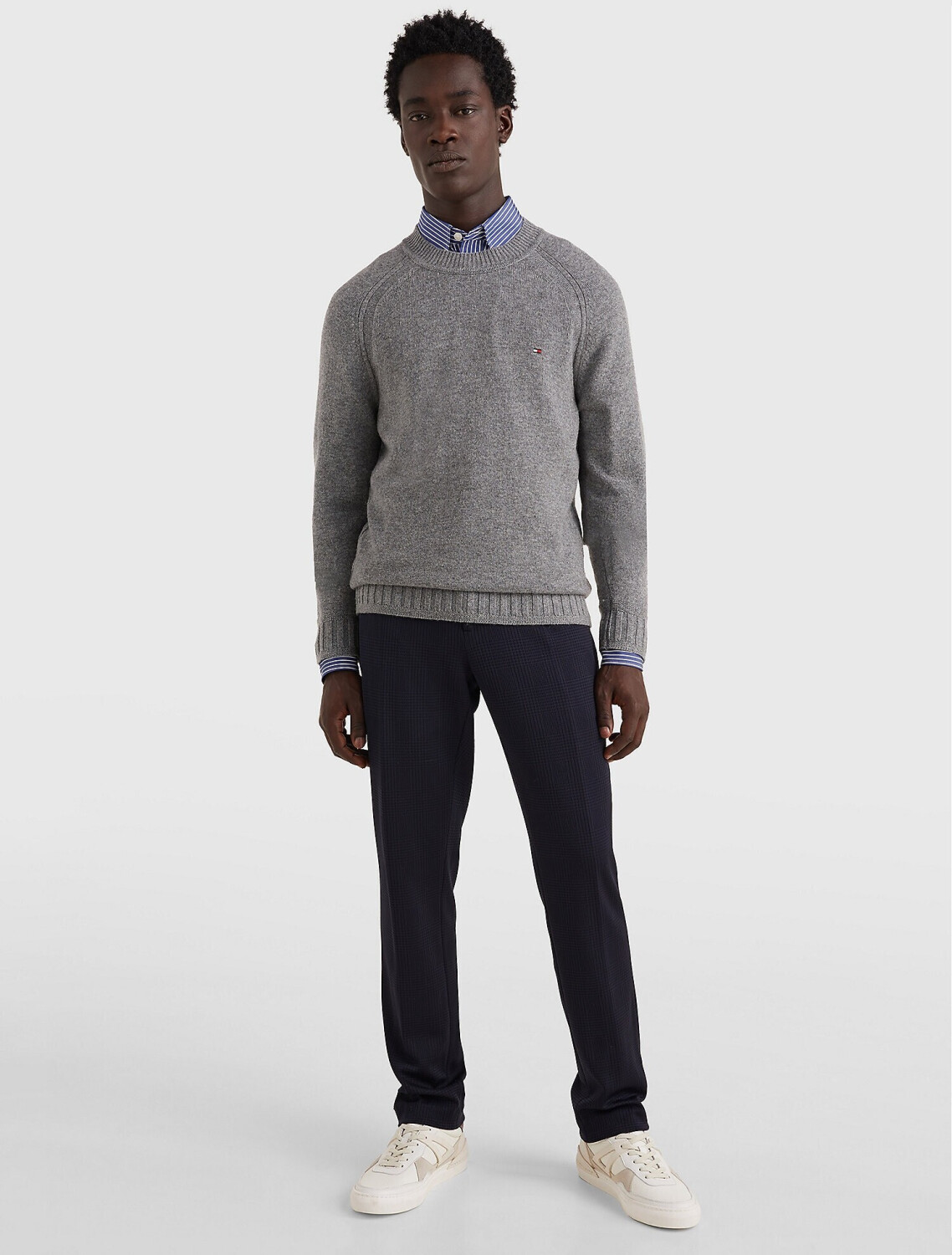 Tommy hilfiger lambswool crew neck knit clearance
