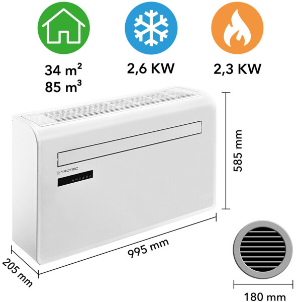 Trotec Wandklimaanlage PAC-W 2650 SH, Bild 5