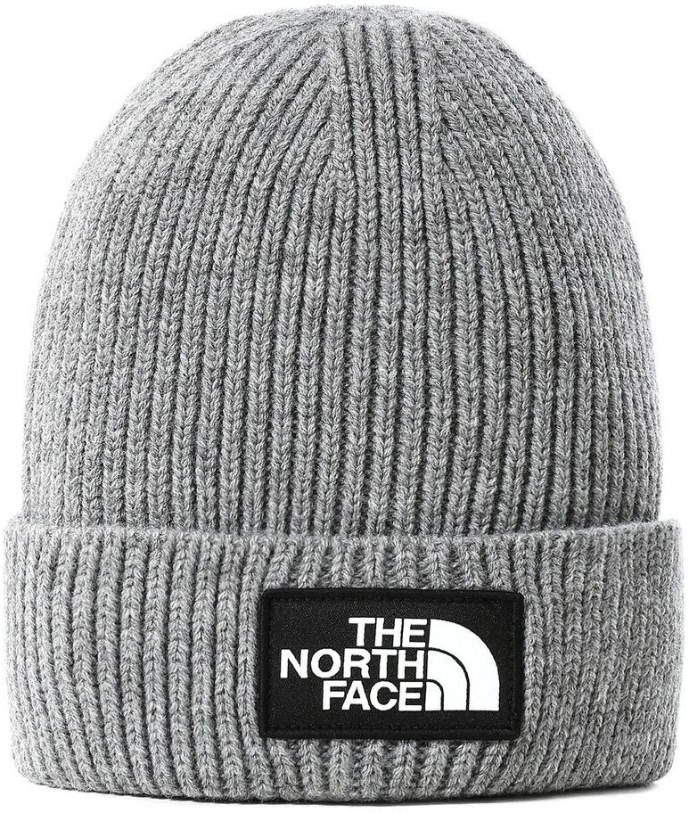 The North Face Logo Box Cuff Beanie (NF0A3FJX) grey