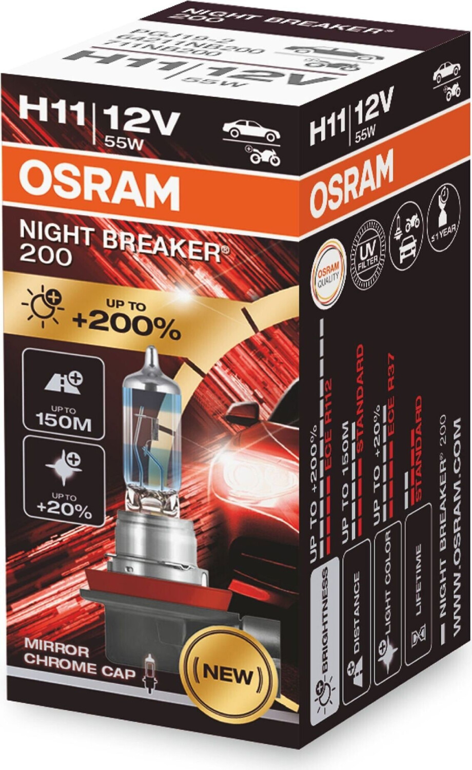 Osram Night Breaker 200 H11 (64211NB200) ab 14,52 €