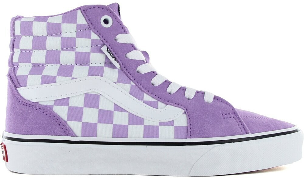 Lavender and on sale white checkered vans