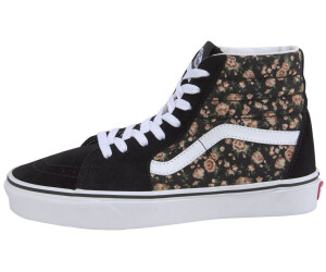 Vans nere deals basse con rose