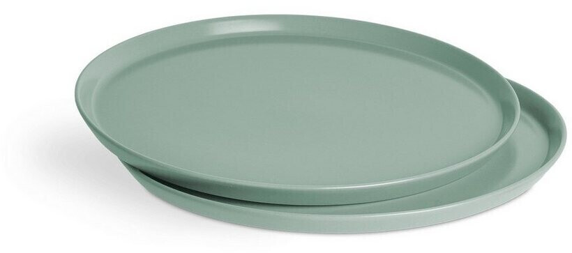 ELIH 2er Set Pizzateller Gourmet XL – 34 Cm Durchmesser, Hartporzellan, Weiß, Spülmaschinenfest