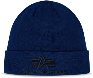 Alpha Industries Unisex Beanie – Klassische Dockers Mütze, One Size, Mit Leder-Logo-Label