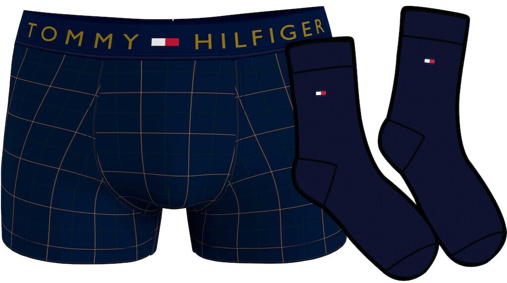 Tommy Hilfiger Set Boxer + Socks (UM0UM01996-0UI) window check/desert sky