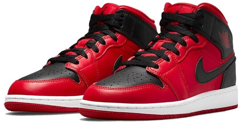 Buy Nike Air Jordan 1 Mid GS 554725 Reverse Bred gym red white black from 52.49 Today Best Deals on idealo