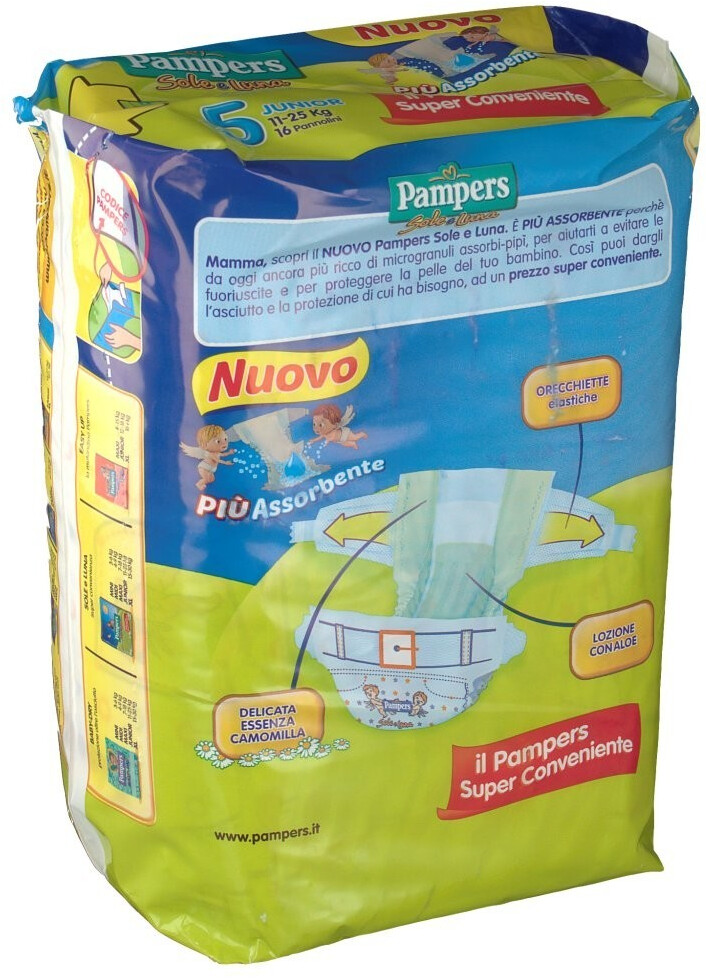 Pampers Sole E Luna Maxi-luiers Maat 4 (7-18 Kg) - 136 Stuks Met Extra Absorptie