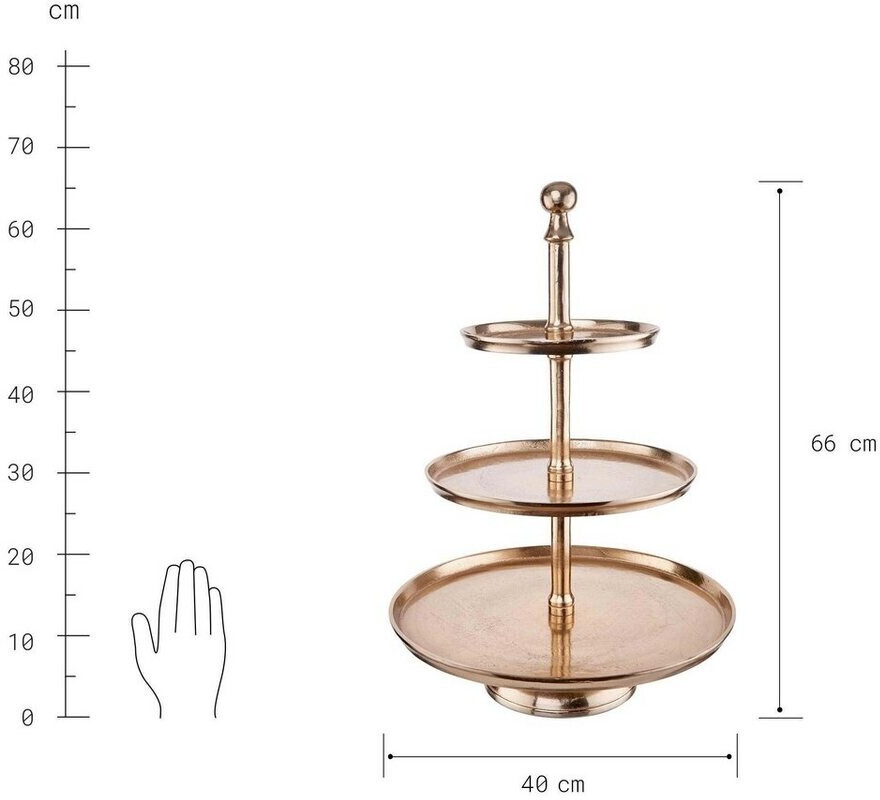 Butlers Etagere Banquet 3 stufig gold 66 cm ab 114 75