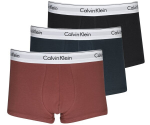 Calvin Klein Underwear Modern Cotton 3 Pack Trunk Phantom/Cinnabar/Rabbit  Men's