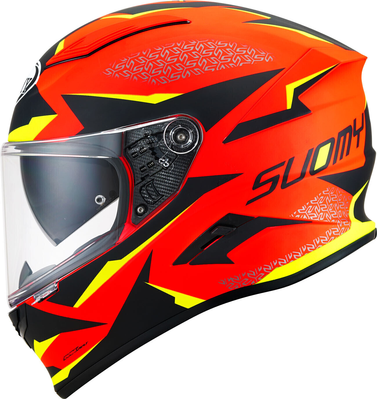 Photos - Motorcycle Helmet SUOMY Speedstar Luminescence red/yellow/black 