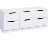 Cassettiera Settimino in legno 7 cassetti Bianco Perla Cuori 29 x 23 x