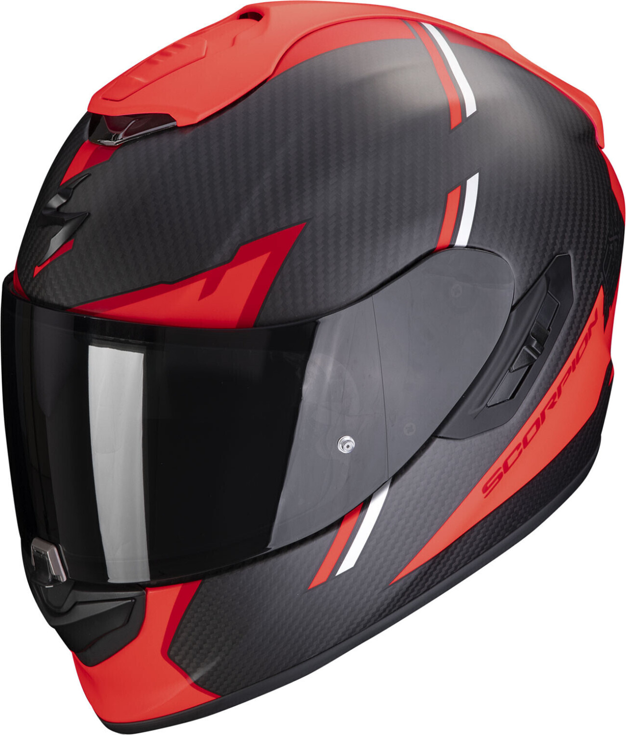 Scorpion Exo-1400 Evo Carbon Air Kendal mat noir/rouge