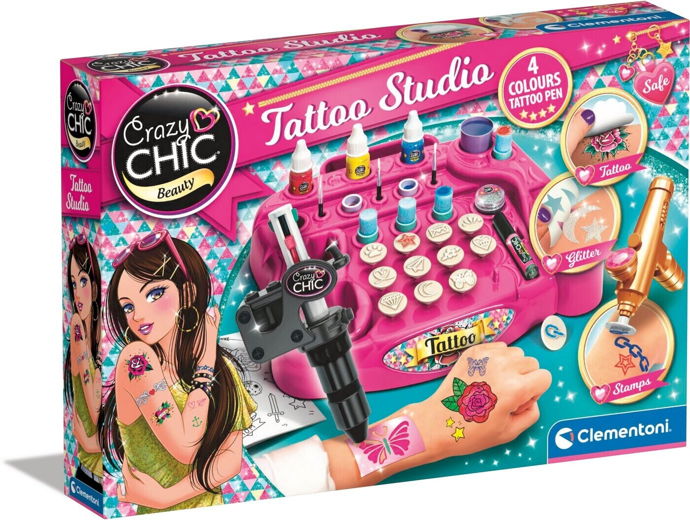 Clementoni Crazy Chic Tattoo Studio 18602 au meilleur prix sur