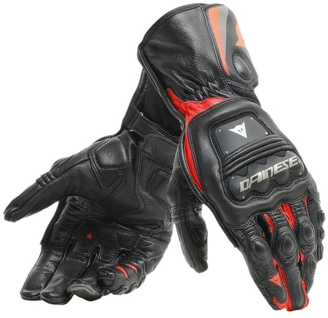 Dainese Gants Steel-Pro noir/rouge fluo