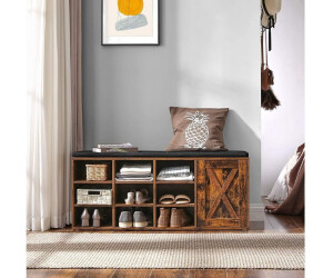 VASAGLE Buffet, Meuble de Rangement, 100 x 35 x 70 cm, avec placards et  étagères, Marron Rustique et Noir - Cdiscount Maison
