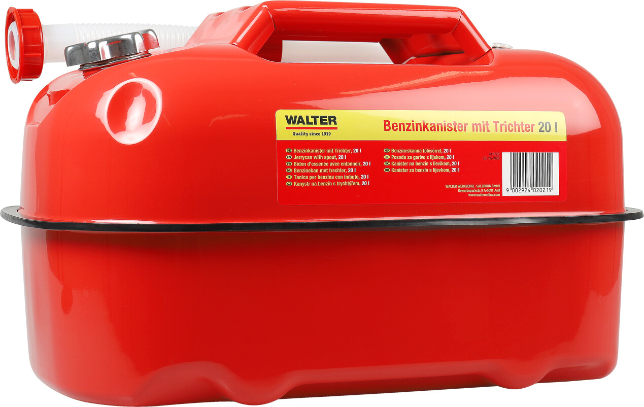 WALTER Kraftstoffkanister 20L Metall + Ausgießer ab 29,99 €