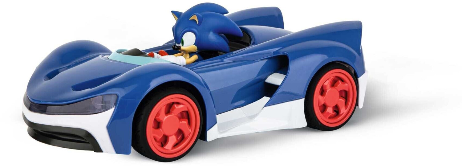 Voiture de course électrique RC débutant - CARRERA - Team Sonic - Sonic  1:18 - Bleu - Intérieur - Cdiscount Jeux - Jouets