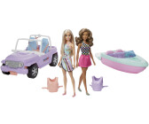 Mattel Barbie Extra Auto Cabrio (glitzert) mit Regenbogen Reifen, Zubehör  HDJ47