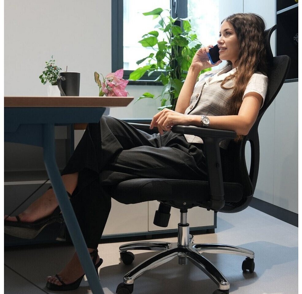 Durrafy Office Chair Ergonomic, Mesh Desk Chair with Folding