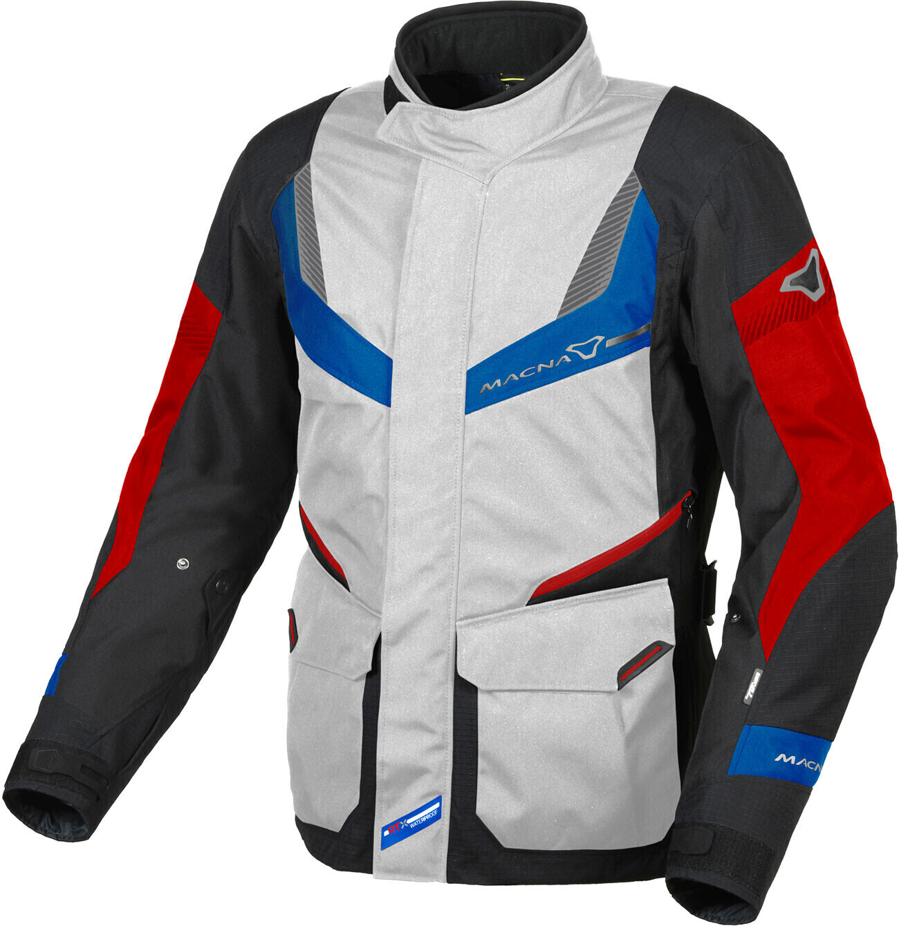 Macna Blouson Rancher gris clair/bleu/rouge